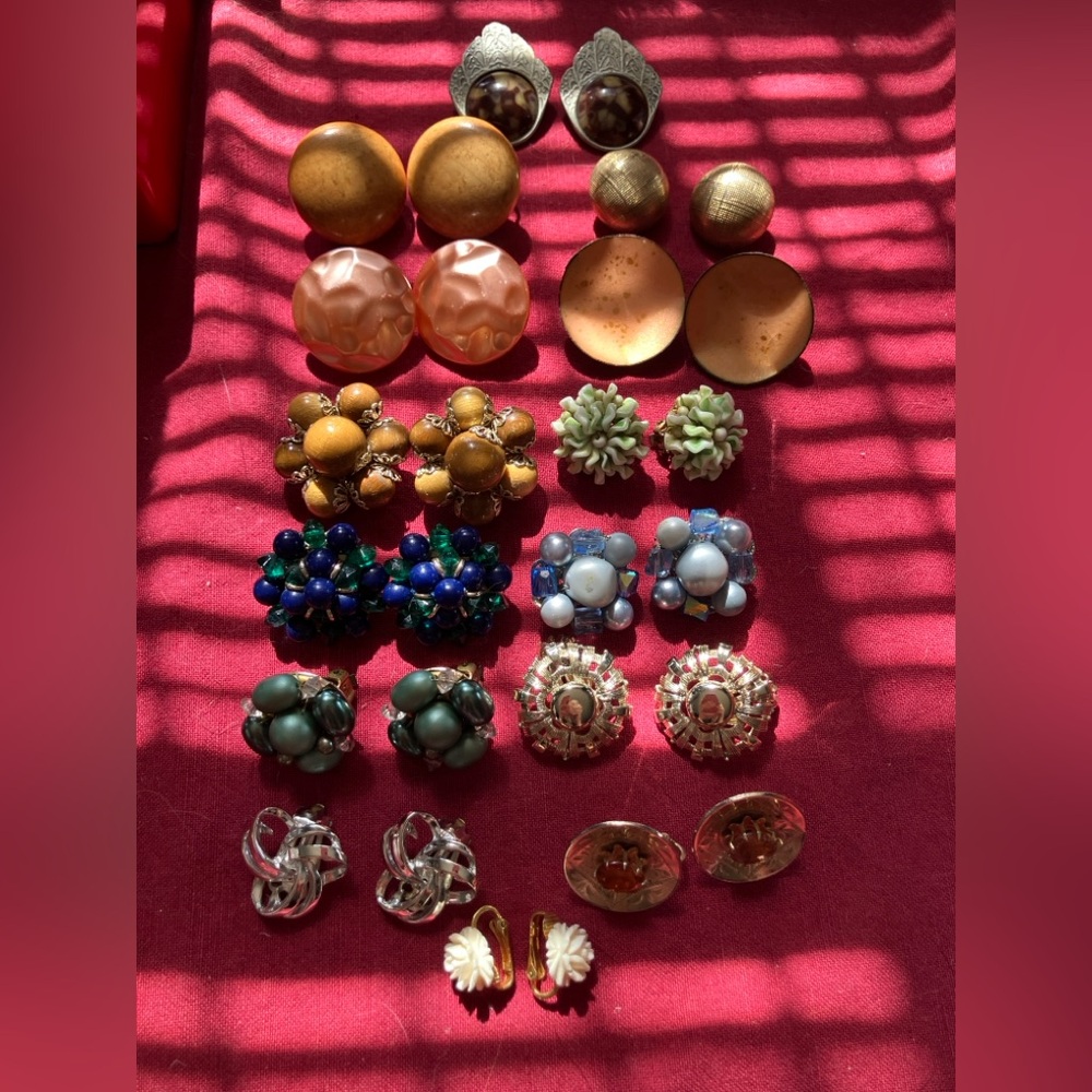 Lot of 14 Pairs of Vintage Earrings!